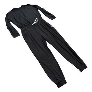 Vuori Women’s Black Jumpsuit Size S Long Sleeve Jogger Style Lounge Athleisure